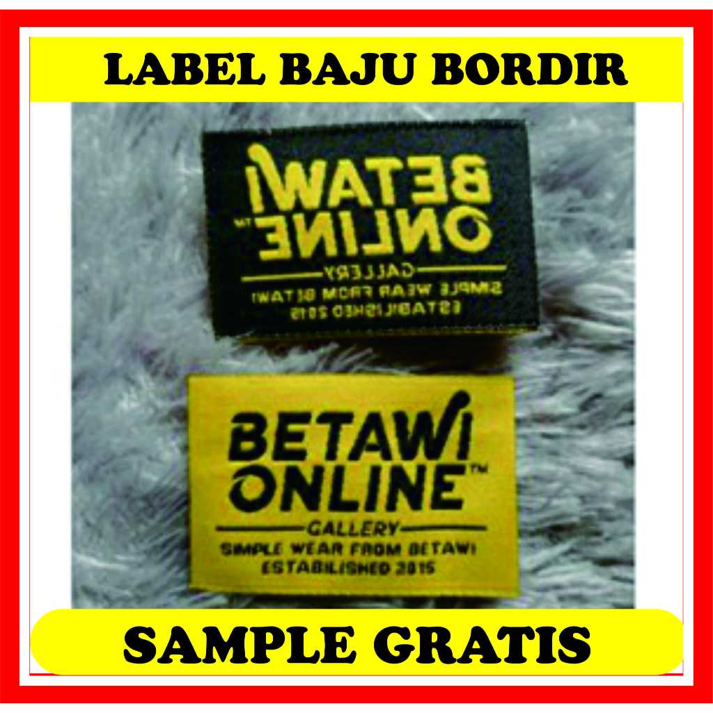Label Baju Custom Label Nama Custom Bordir Nama sendiri