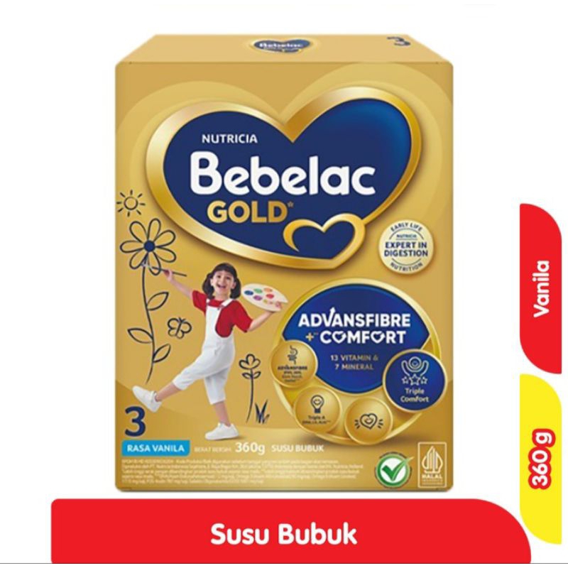

Bebelac Gold 3 Susu Bubuk Pertumbuhan Anak Vanila 360 g