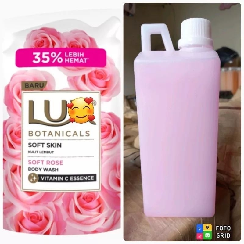 SABUN MANDI CAIR LUX PINK PREMIUM KEMASAN 1 LITER KENTAL