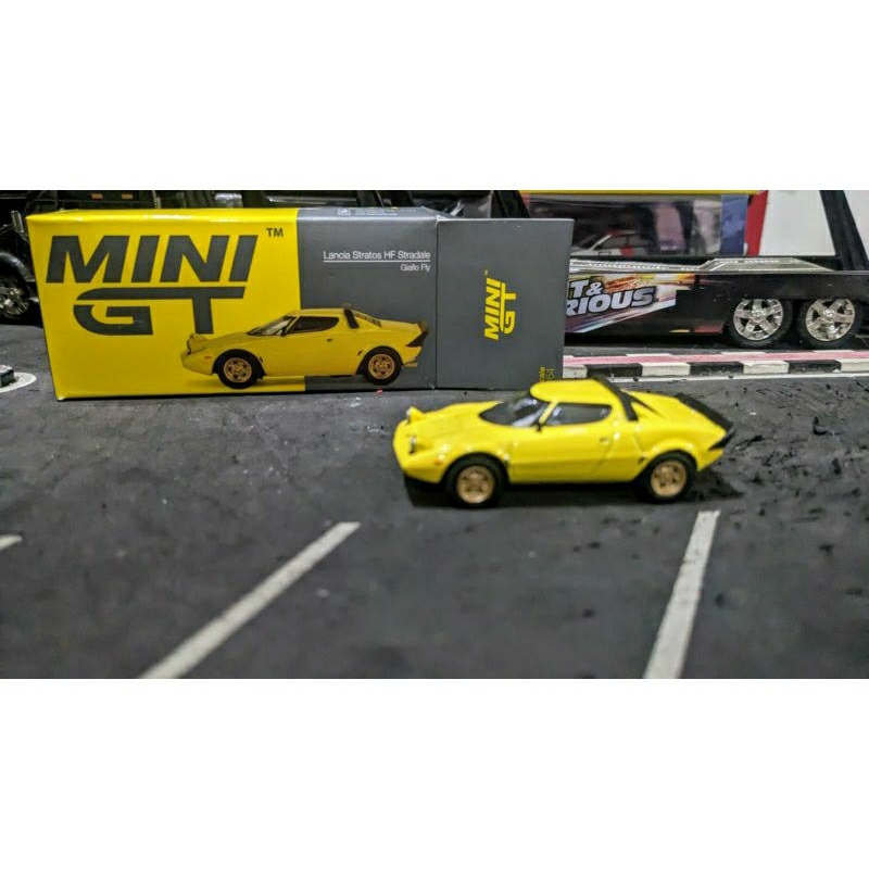 Diecast Mini GT Lancia Stratos HF Stradale Giallo Fly no 771