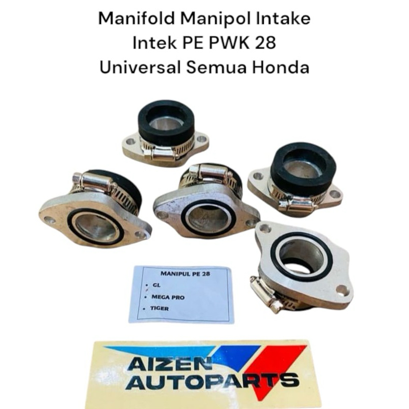 Manifold Manipol Intake Intek PE PWK 28 Teflon Motor Tiger | Mega Pro | GL Pro | Honda CB | Megpro |