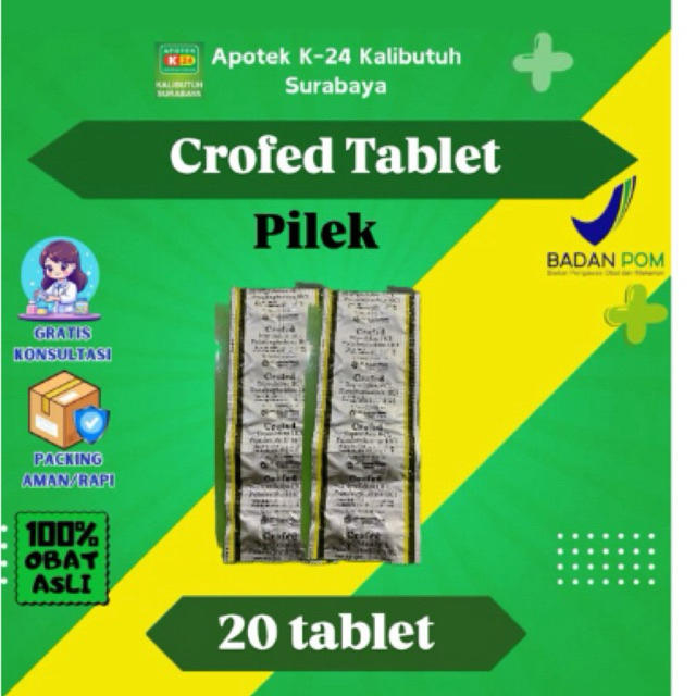Crofed Tablet Ecer 20 tablet (2 strip)
