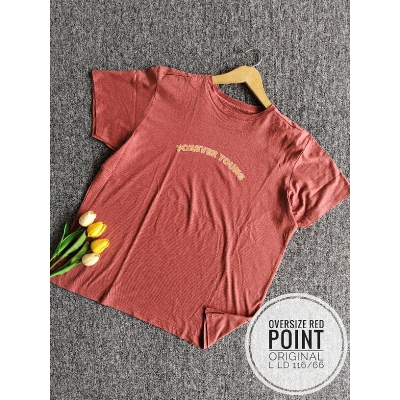 Kaos oblong dan oversize Red Point/Connexion baju cewek