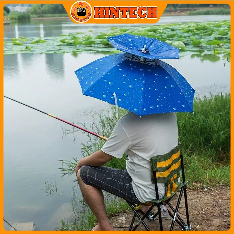 Payung Topi Kepala Besar Payung ikat Kepala Perlindungan Terhadap Sinar Matahari UV Payung Kepala De