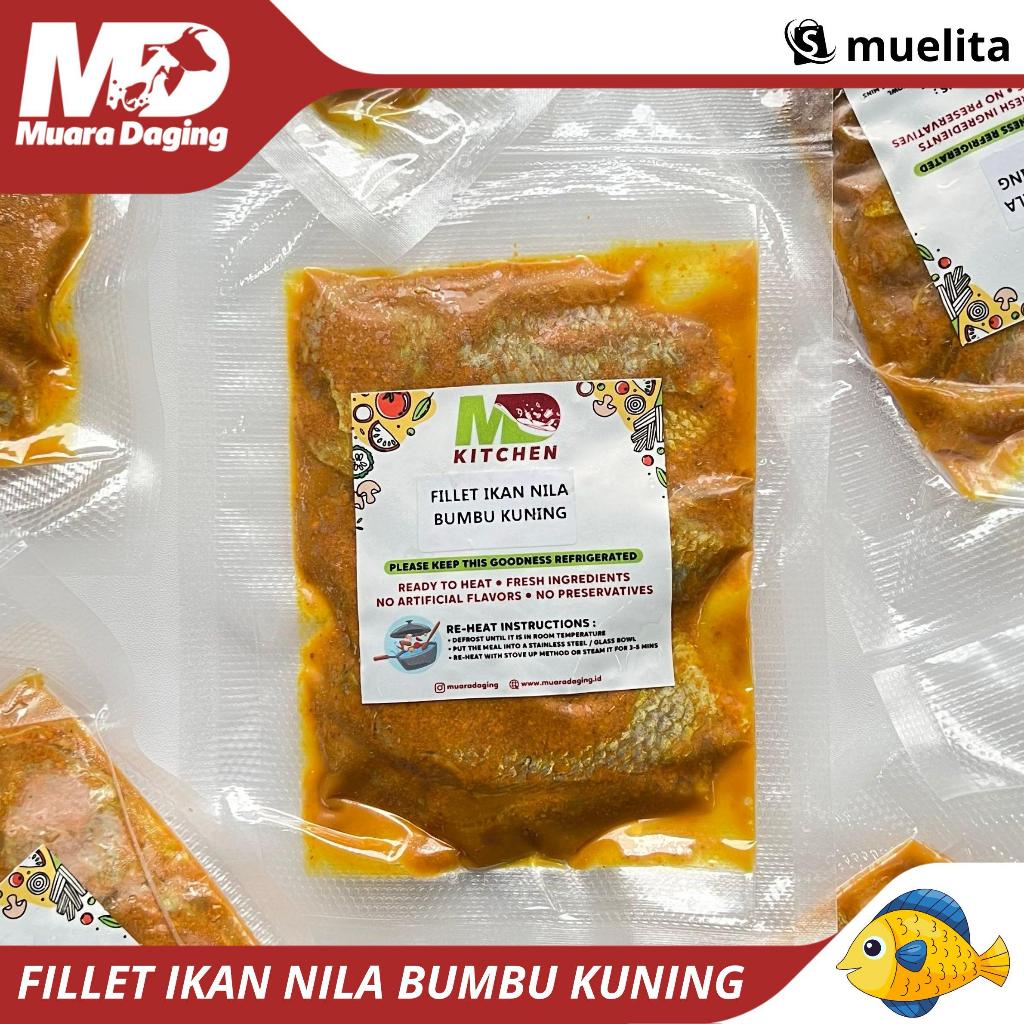 

MD FARM Fillet Ikan Nila Bumbu Kuning 180gr (SKIN-ON) - TIDAK MAKAN PELET!! BEBAS TULANG FULL DAGING