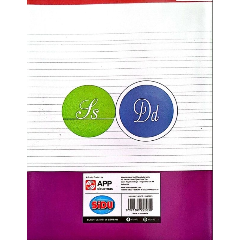 

Buku Tulis Halus 3 Garis Isi 38 By Sidu