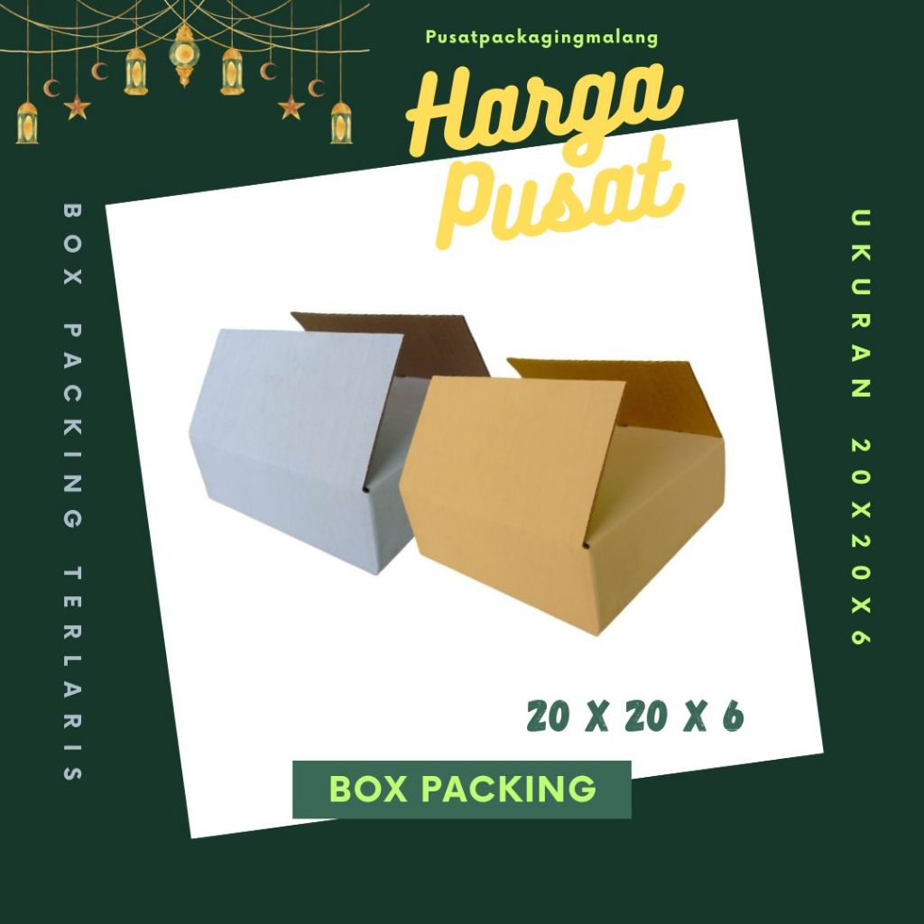 

Box 20x20x6 Kardus A1 Packing Karton Dus Kotak Kemasan Obat Mainan Olshop Souvenir Jamu Sparepart