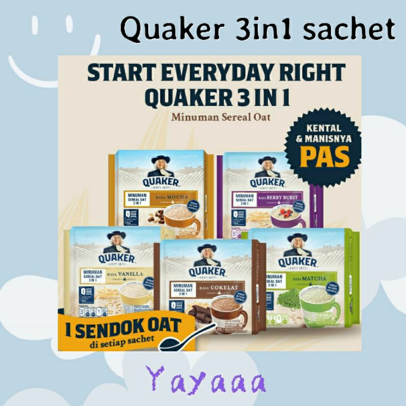 

Quaker Minuman Serbuk 3in1 isi 8 x 28 gram