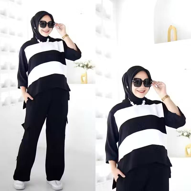 SETELAN DEWASA BLASTER CARGO KEKINIAN // setelan wanita celana cargo virall