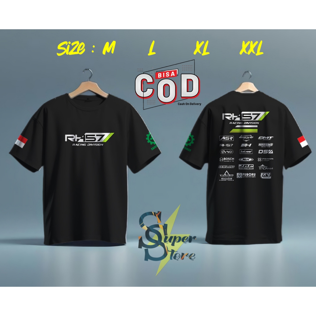 Kaos Racing Hell RH57 Kaos Racing Atasan Pria Wanita Unisex  |SS160|