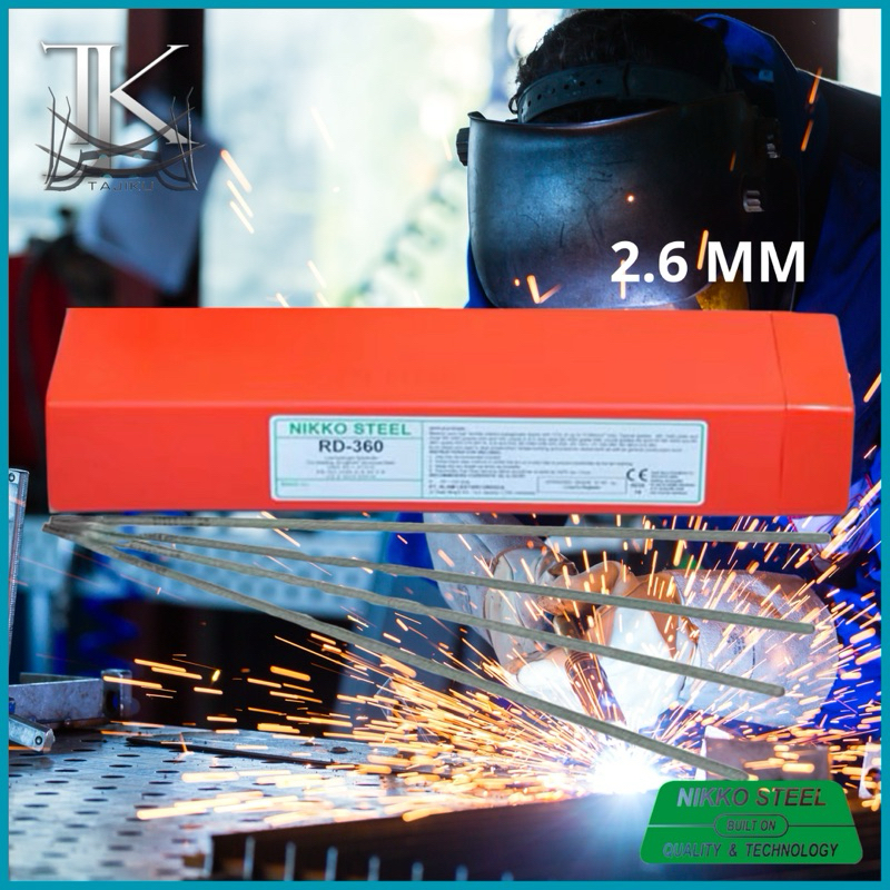KAWAT LAS LISTRIK NIKKO STEEL RD 360 2.6 mm 5 KG ORIGINAL
