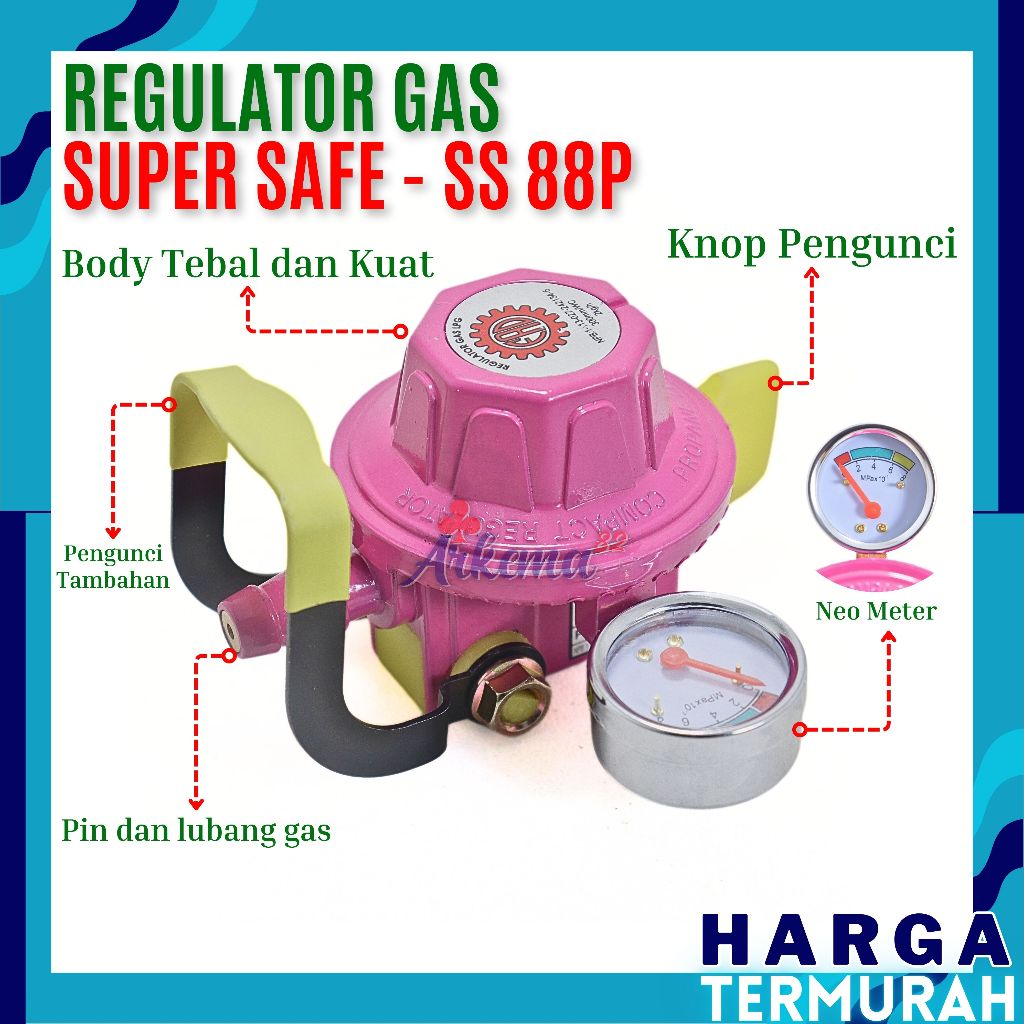 REGULATOR SUPER SAFE SS88P METER / LEGULATOR SUPERSAFE SS-88P DOUBLE LOCK / PENGAMAN GARANSI 1TAHUN 