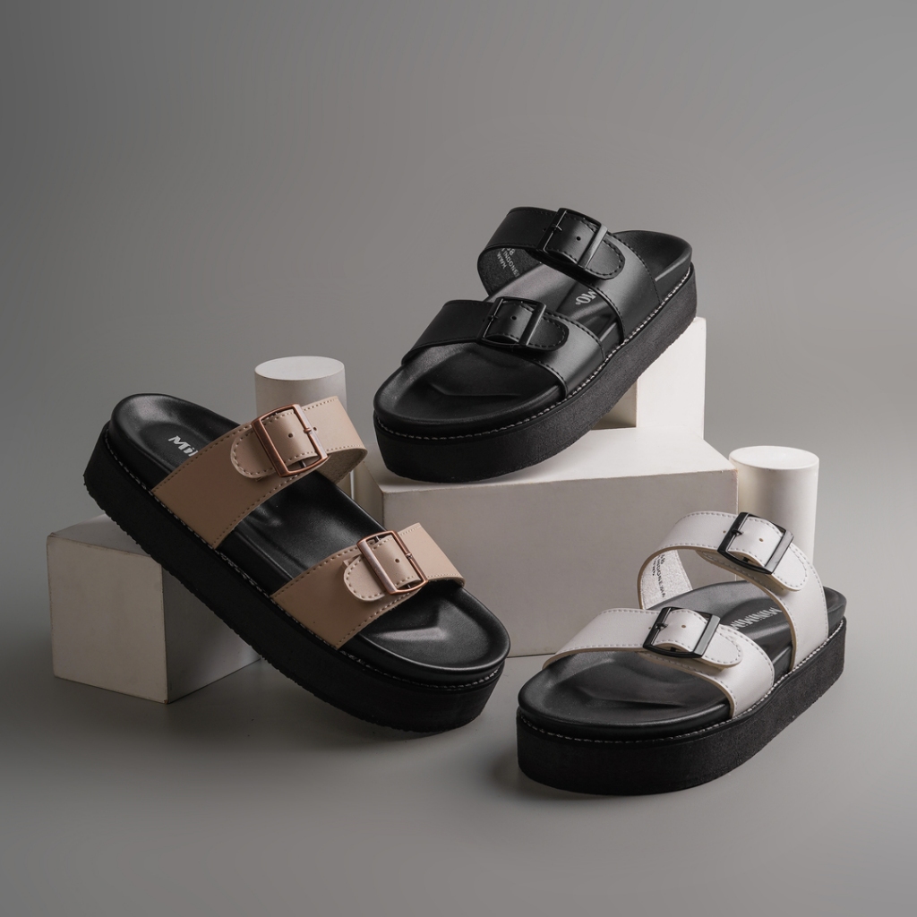 UNCLE JACK Sandal Casual Wanita Kulit Platform Anti Slip Paula
