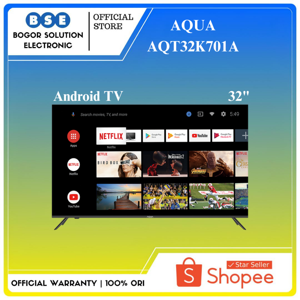 AQUA TV 32 Inch AQT32K701A Android Tv AQUA AQT32K701 Digital tv