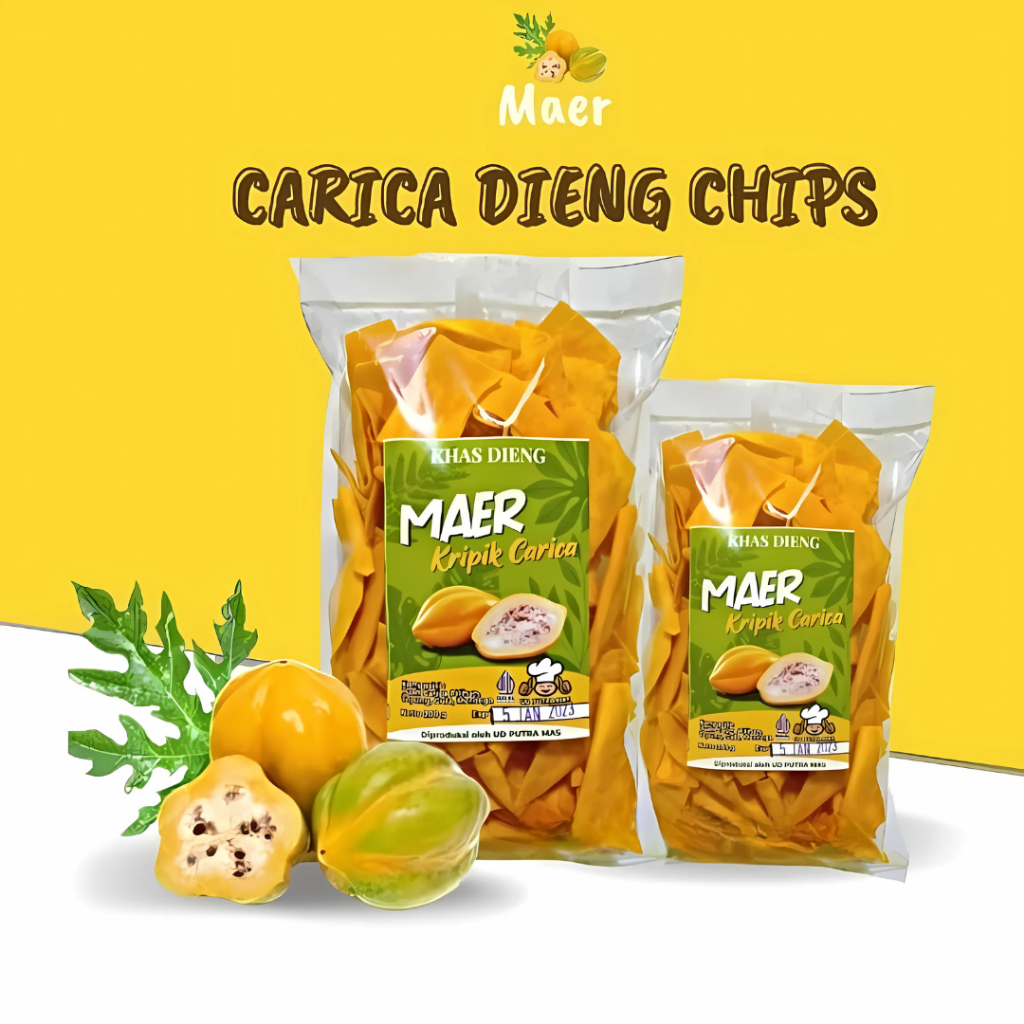 

Keripik Buah Carica - Apel - Naga Chips -Anggur Fruit Snack - Camilan Snack Buah Crispy Sehat