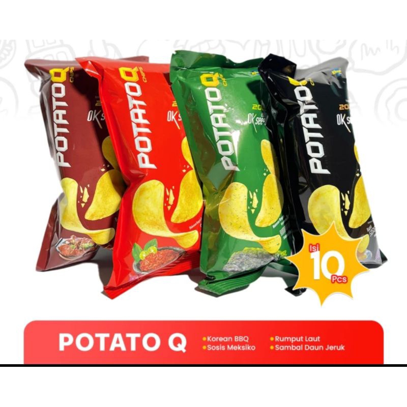 

1 bal potato Q chips kentang goreng isi 10