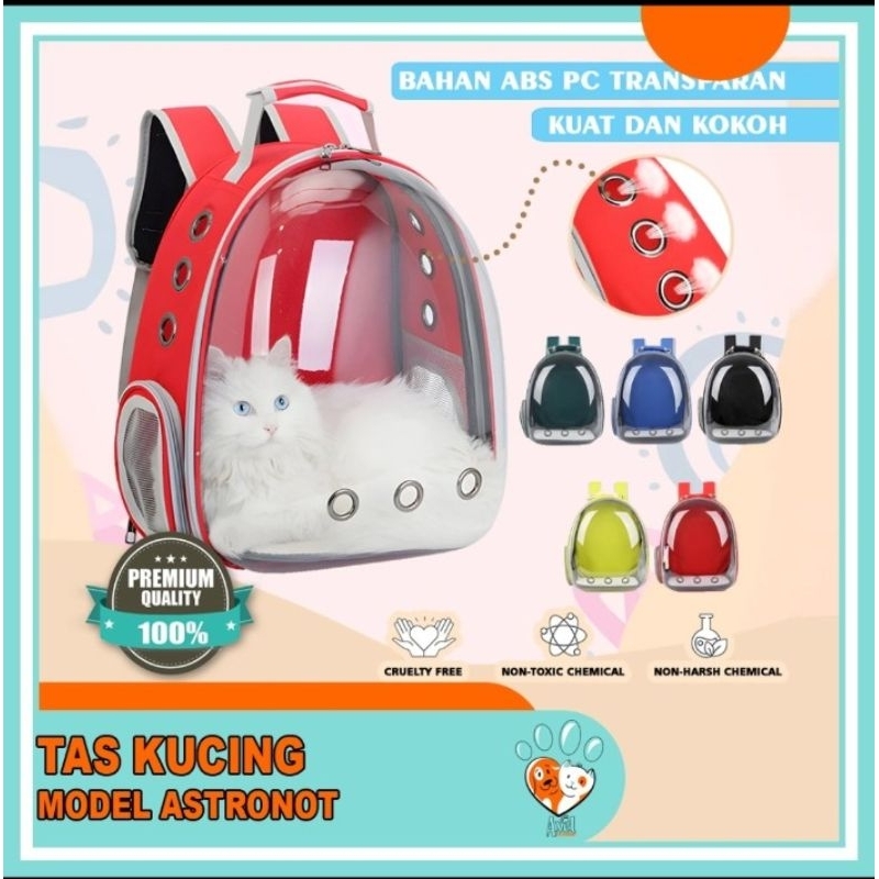 Ransel Kucing Tas Ransel Kucing Astronot / Transparan Murah Pet Cargo / Tas Gendong Kucing Anjing MI