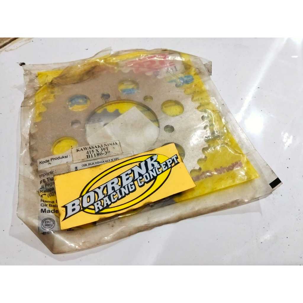 GEAR BELAKANG SSS 415 NINJA 2TAK/NINJA 150 R SS RR UKURAN 415 X 39T GEAR BELAKANG NINJA SSS - BOYREN