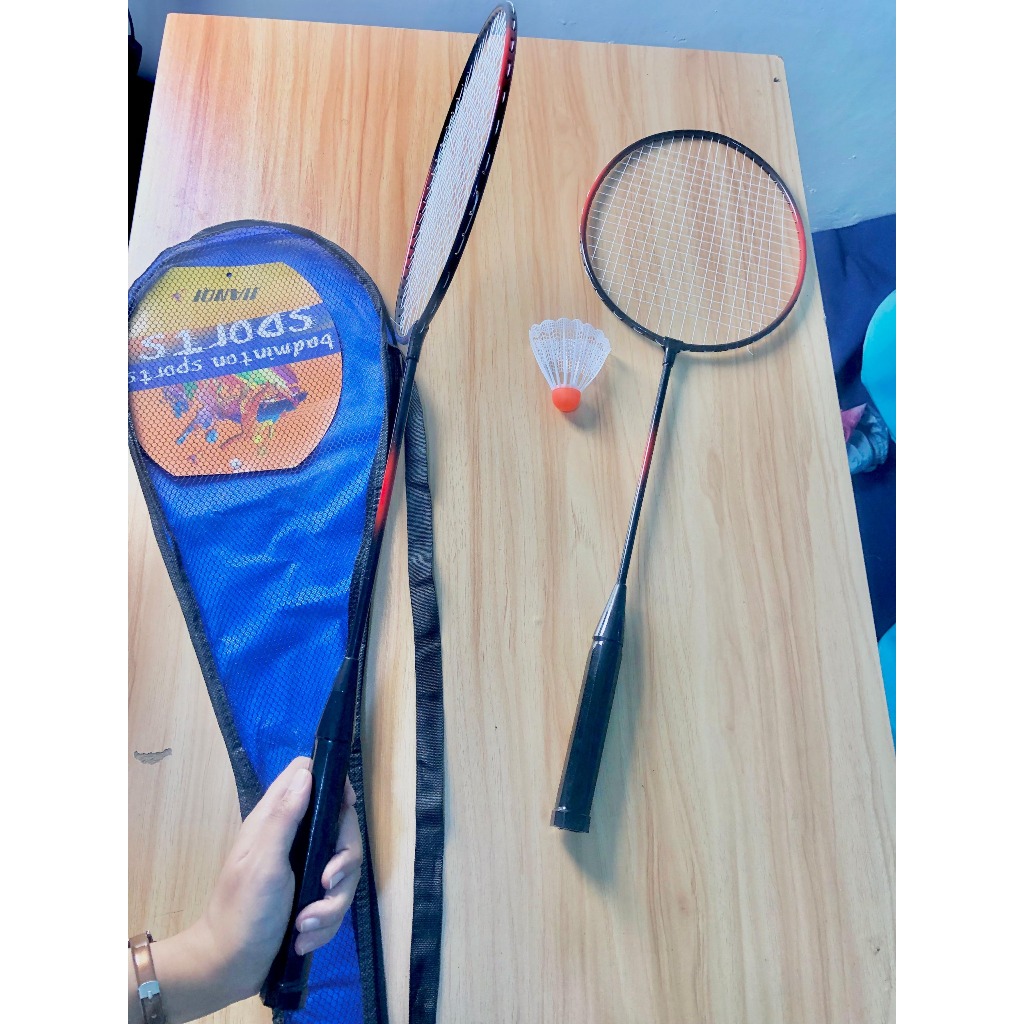 RAKET BADMINTON - PAKET LENGKAP MODEL SENYAWA 2 RAKET KOK 1 TAS