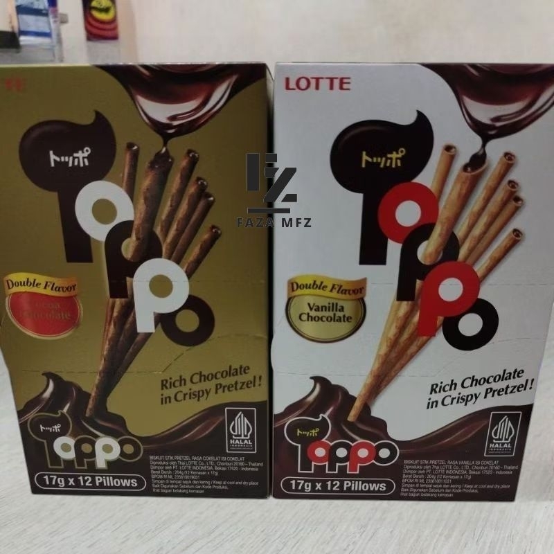 

lotte Toppo rich chocolate box isi 12