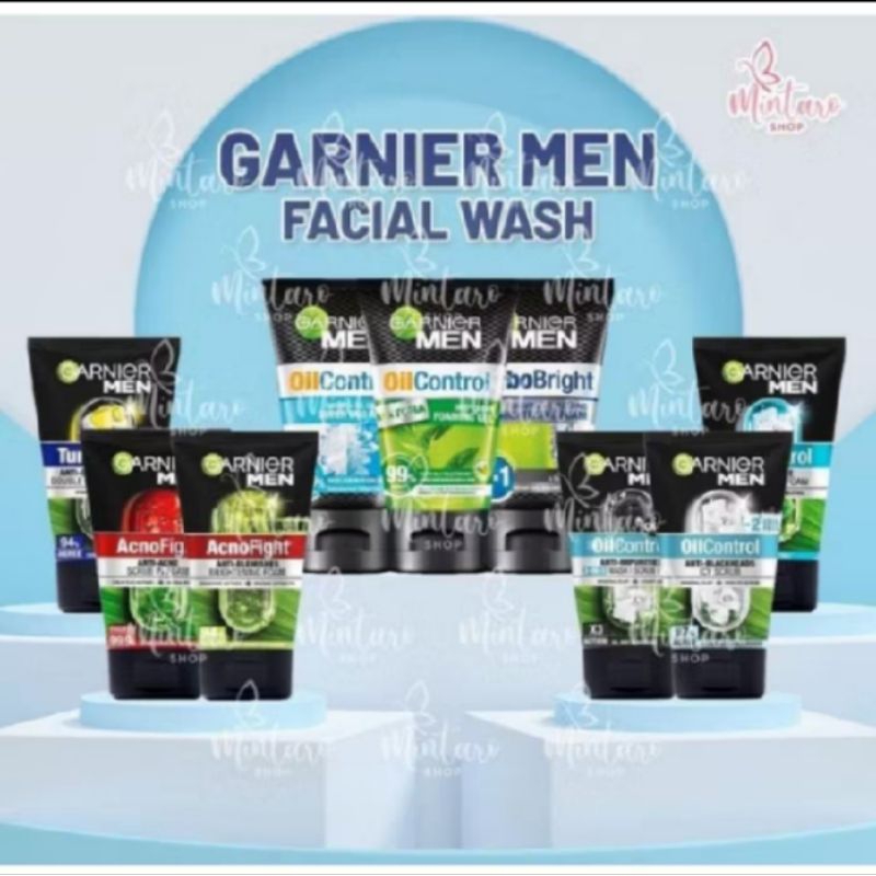 Garnier Men Facial Foam 100ml/50ml / Garnier Men Oil Control / Garnier Men Acno Fight / Sabun Muka -