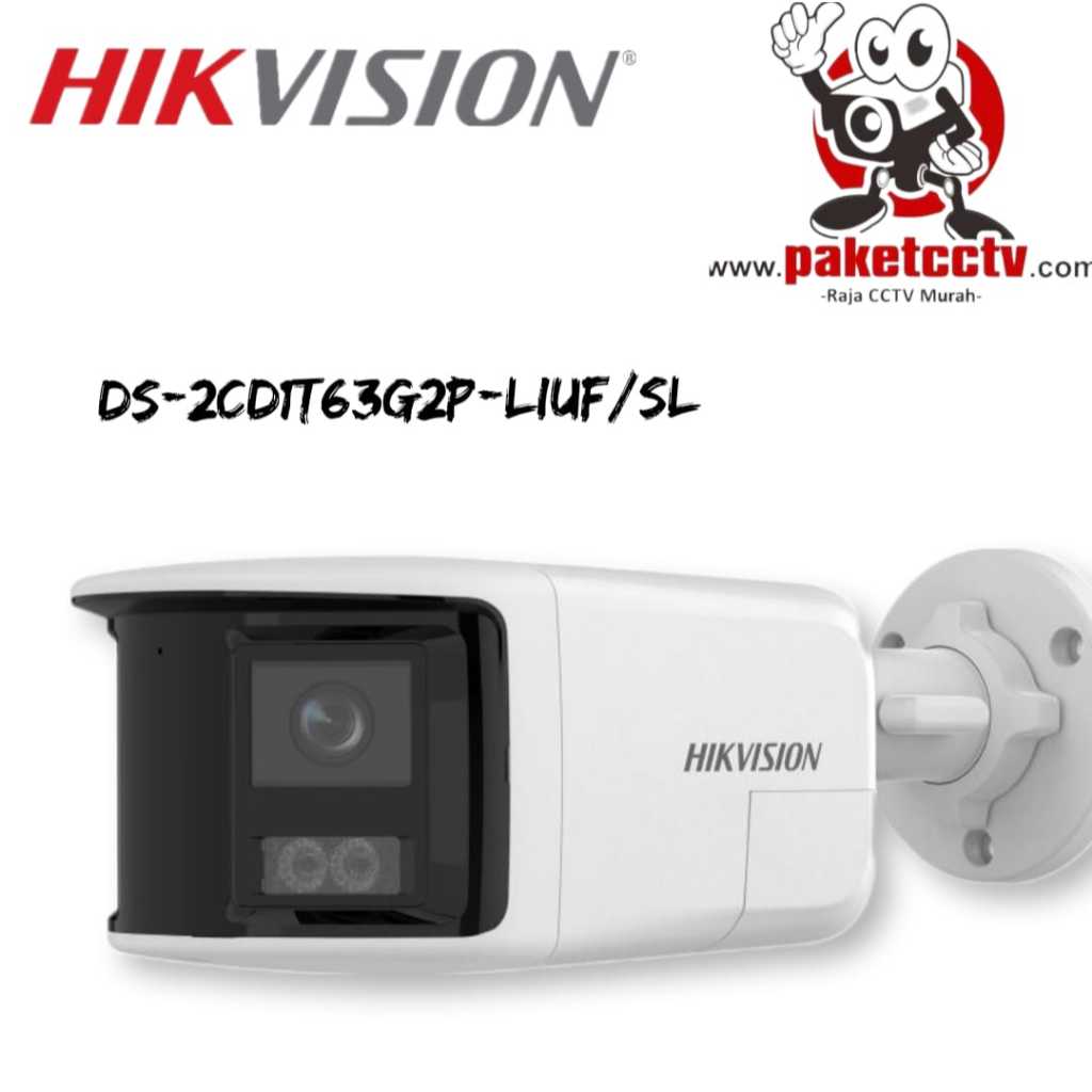 IP CAMERA HIKVISION DS-2CD1T63G2P-LIUF/SL 6MP DUAL LENS WIDE ANGLE HYBRID BULLET