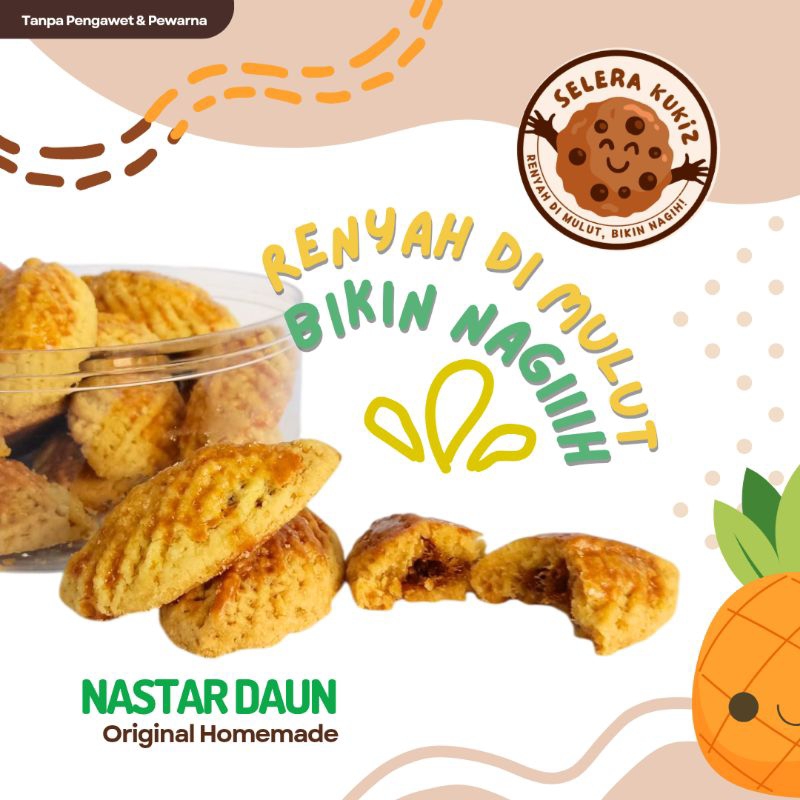 

Selera Kukiz Nastar Daun Wisman Kue Kering Original Homemade 500gram