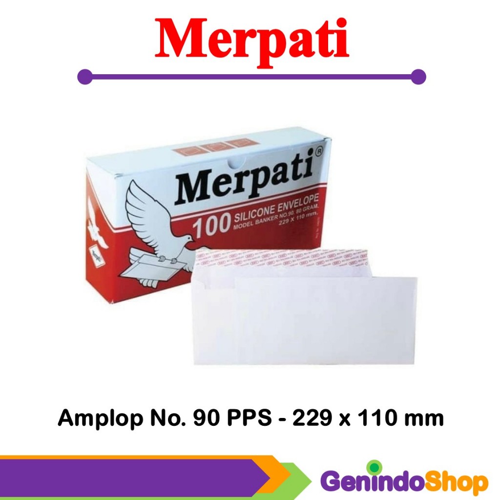 

Amplop Putih Polos 90 Merpati Merah
