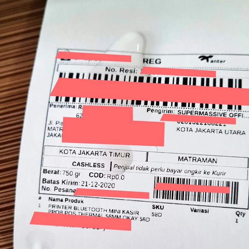 

Kertas Sticker Themal 58mm cocok untuk printer Label 58MM