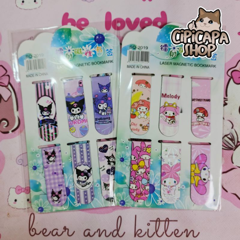 

Magnetic bookmark/ pembatas buku magnet sanrio