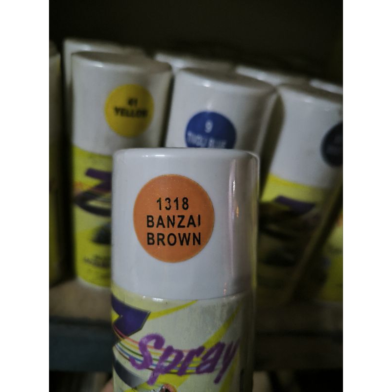 cat semprot cat kaleng Zspray 1318 banzai brown
