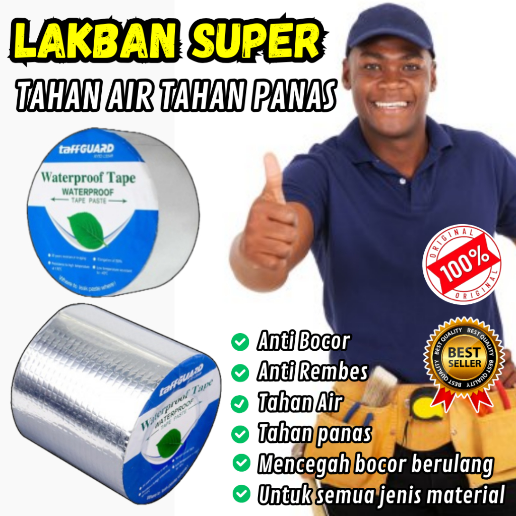 Lakban Perekat Super Kuat Panas dan Kuat Tahan Air Mencegah Kebocoran Lakban Alumunium Foil