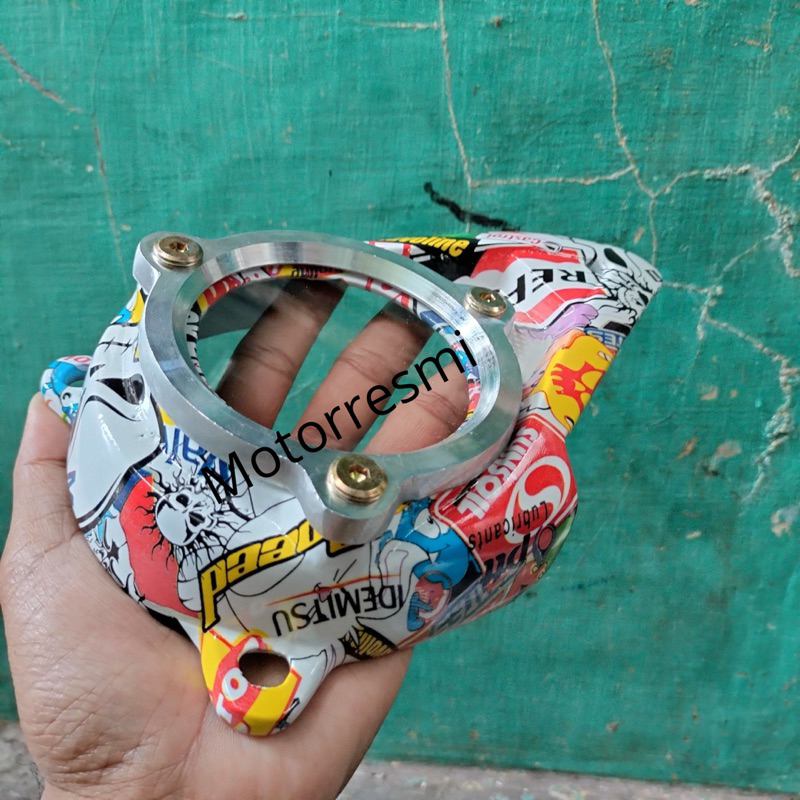 Cover CVT Vario 125 150 LED BARU 2018-2023 KARBON WTP MOTIF CARTOON TENGKORAK cover saluran udara al