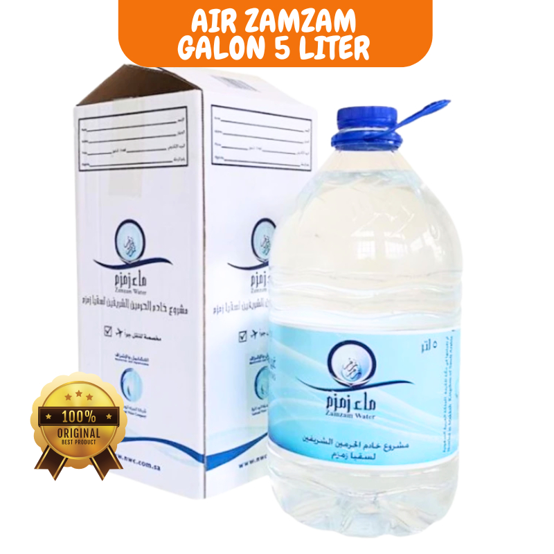 

Air Zamzam 5L Galon Asli Original Arab Saudi Oleh Oleh Haji dan Umroh