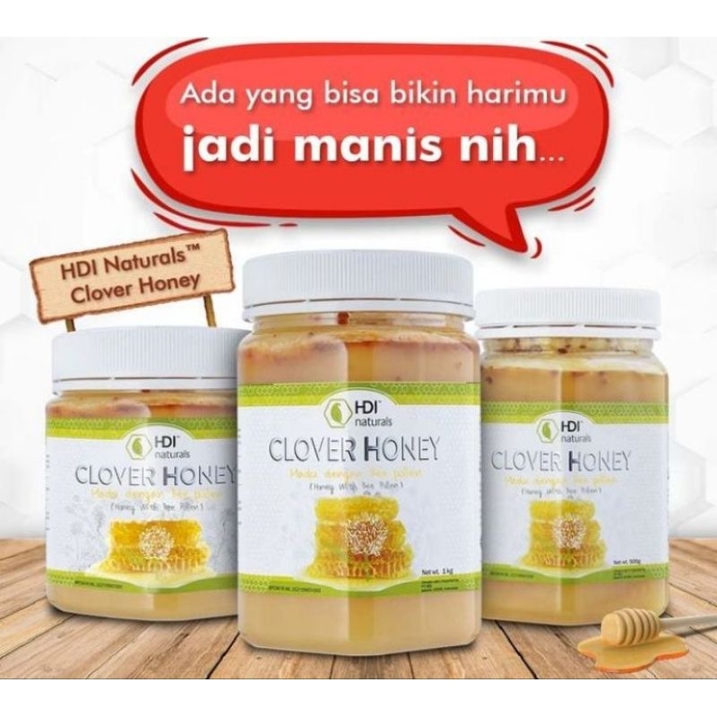 

madu clover honey 1kg,500gr,250gr exp 2026 gratis sendok kayu