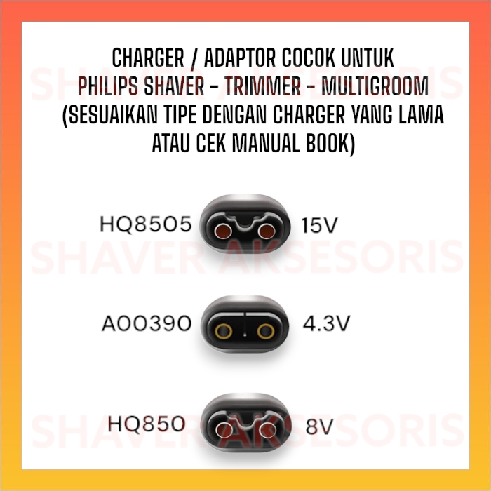 philips charger original A00390 HQ8505 HQ850 adaptor shaver multigroom