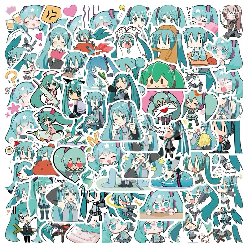 

50 pcs Sticker / Stiker / Tempelan Hatsune Miku