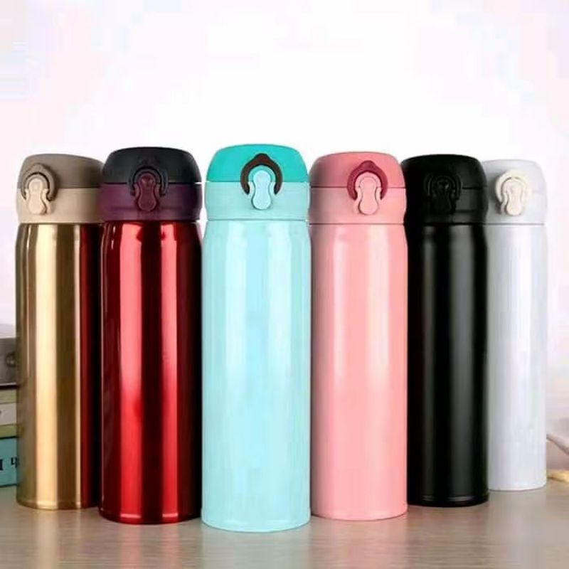 Tumbler Niagara Polos 500 ml Thermos tumbler Pink Hitam Steel Putih