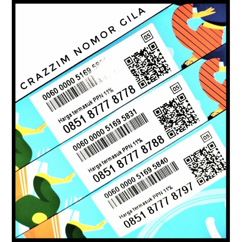 Nomor Cantik By.U. No Cantik Ababcdcd. Kartu Perdana Cantik Super Hoki Couple ABCD ABCD Double Opera