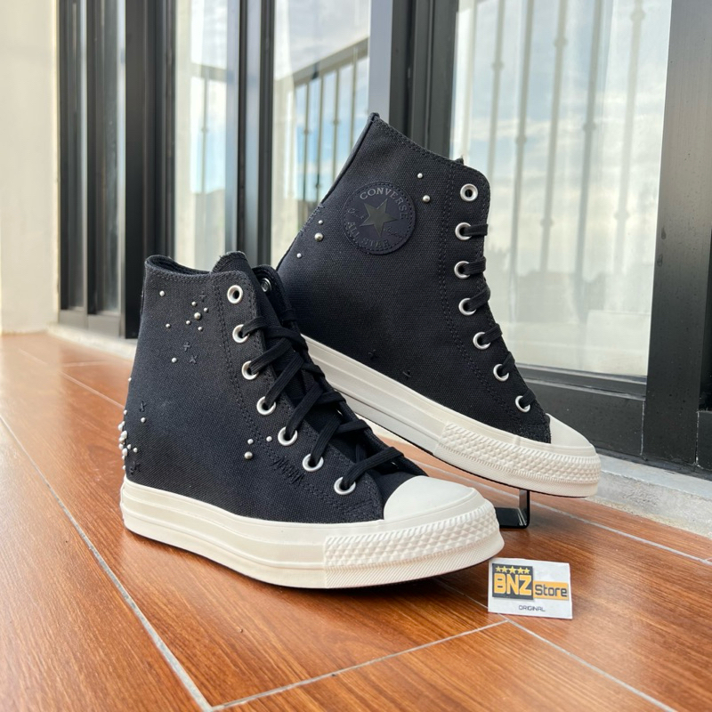 Sepatu Sneakers Wanita Converse CTAS Hi Wedge Black