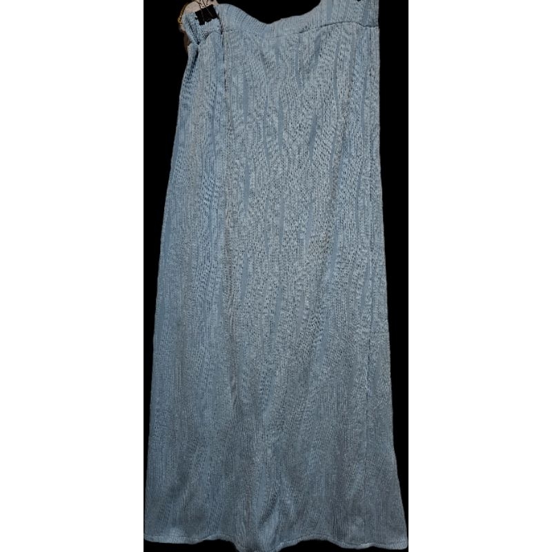 Rok Motif Embos  Baby Blue Pl