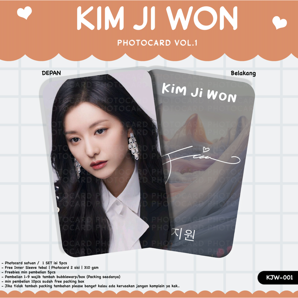 (PC) PHOTOCARD AKTRIS KIM JI WON KOLEKSI UNOFFICIAL FANMADE