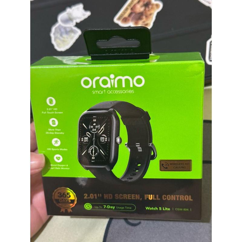 Oraimo Watch 5 Lite Jam Tangan Pintar Smartwatch OSW-804 Layar 2.01'' Bluetooth Tahan Lama Tahan Air