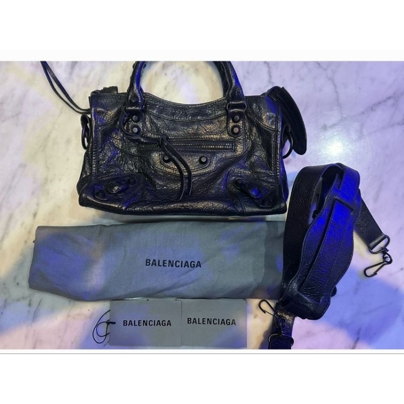 balenciaga mini city all black
