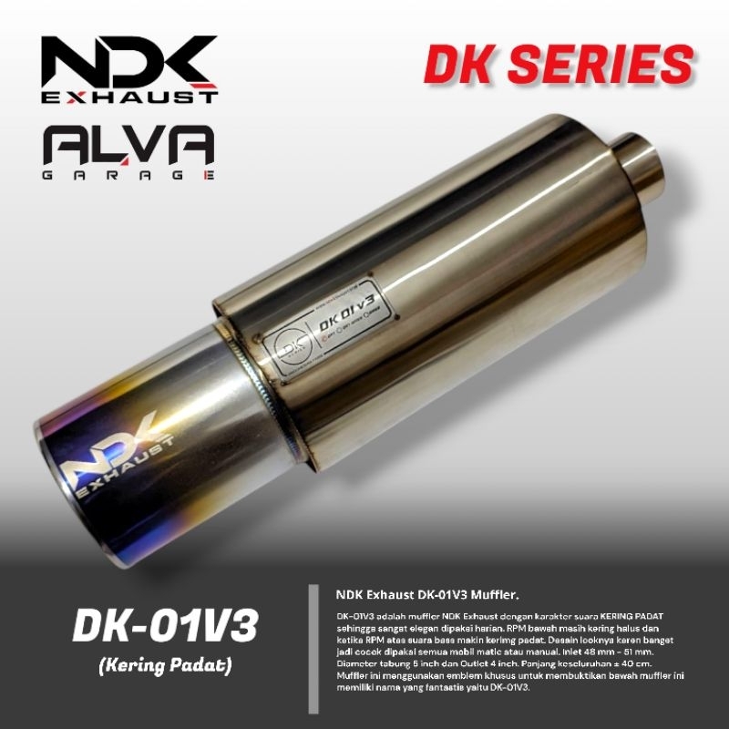 Knalpot Mobil Baleno Hatchback NDK Exhaust Muffler DK-01V3 NDK Knalpot Mobil Racing Baleno