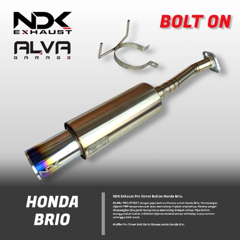 Knalpot Mobil Brio NDK Exhaust Pro Street Bolton Brio NDK Exhaust Knalpot Racing Mobil Brio NDK Exha