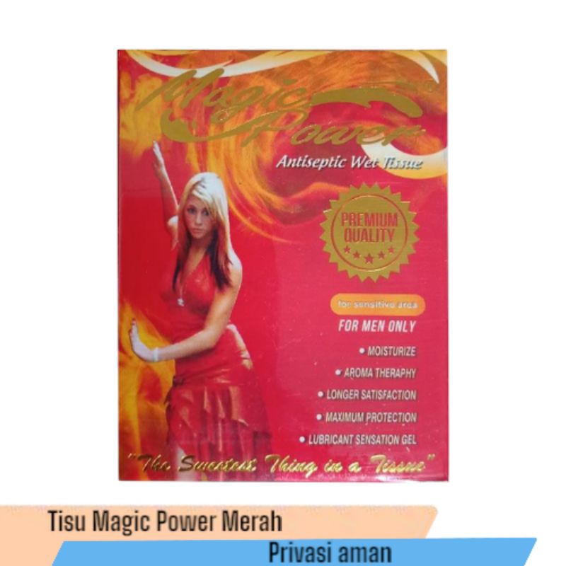 Tisu Magic Power Merah Asli Original Super Tahan Lama - Tissu Magic Power Isi 6 - Tissue Magic Power