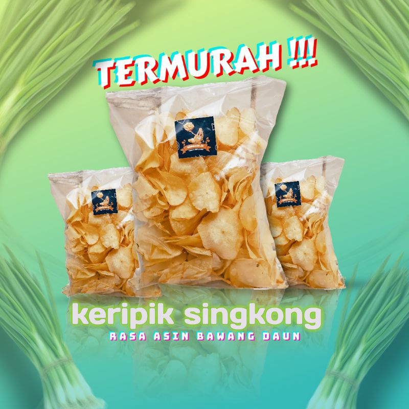 

TERMURAH!!! keripik singkong 500gram | keripik singkong rasa asin bawang daun 1/2kg