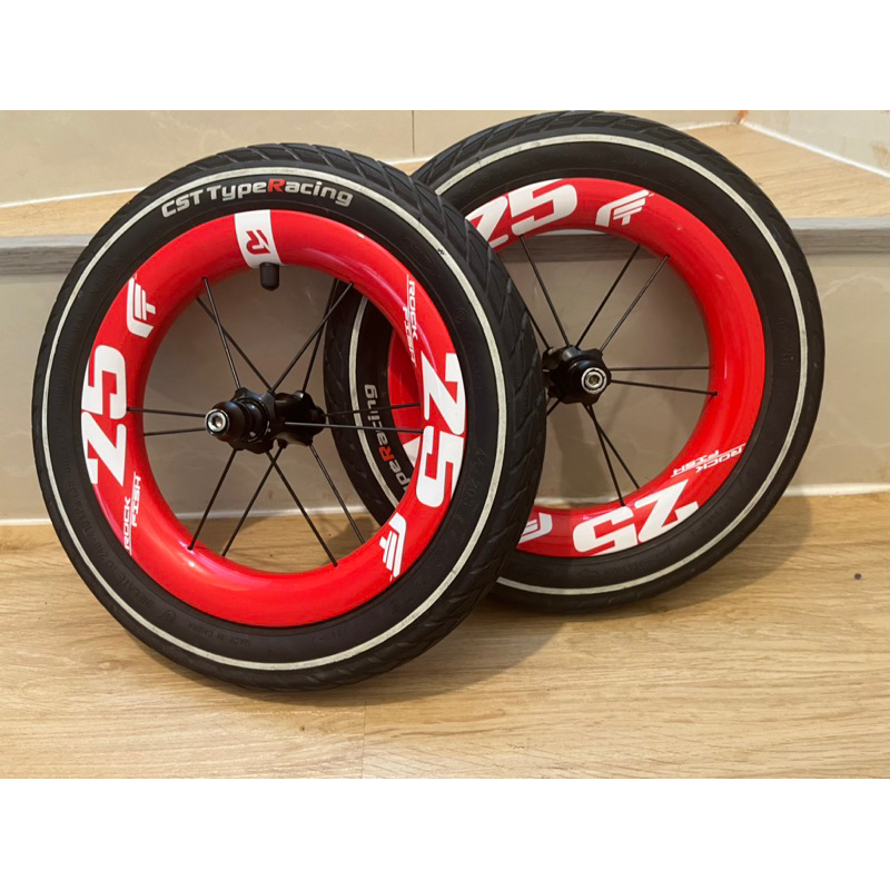 wheelset pushbike Rockfish Ft-25 merah prelove