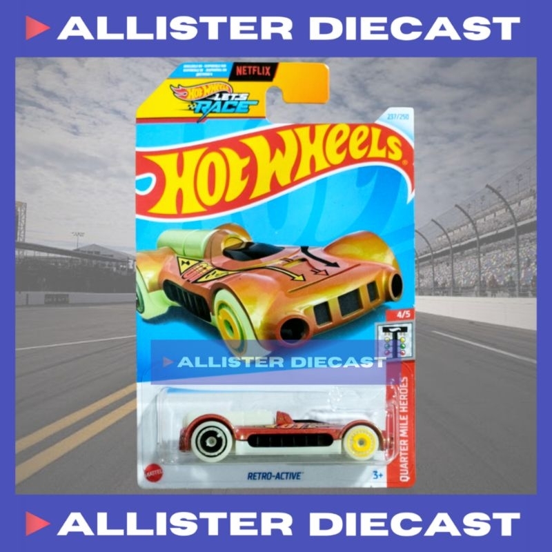 Hot Wheels Retro Active Orange Hotwheels Retro-Active Oren HW Quarter Miles Heroes Hot Wheels Lets R